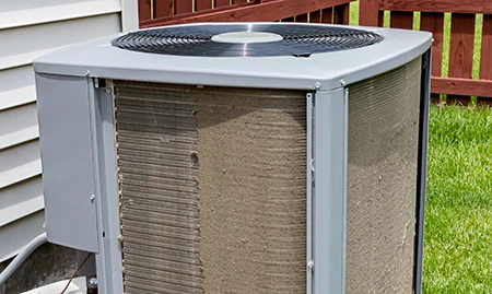 NOCO Air Duct Cleaning - Example of a dirty AC Coil